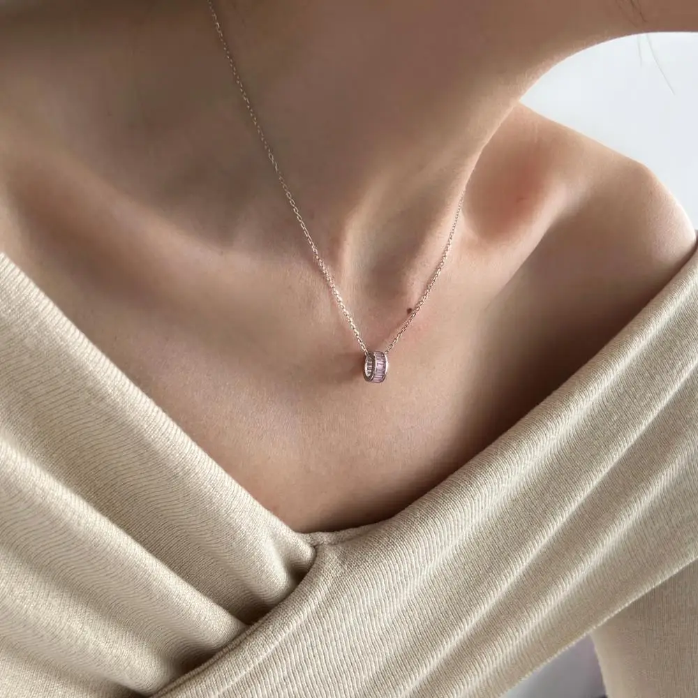 KAKODIY Luxury 925 Sterling Silver Jewelry 18K Gold Plated Cubic Zirconia Ring Pendant Necklace detail 3