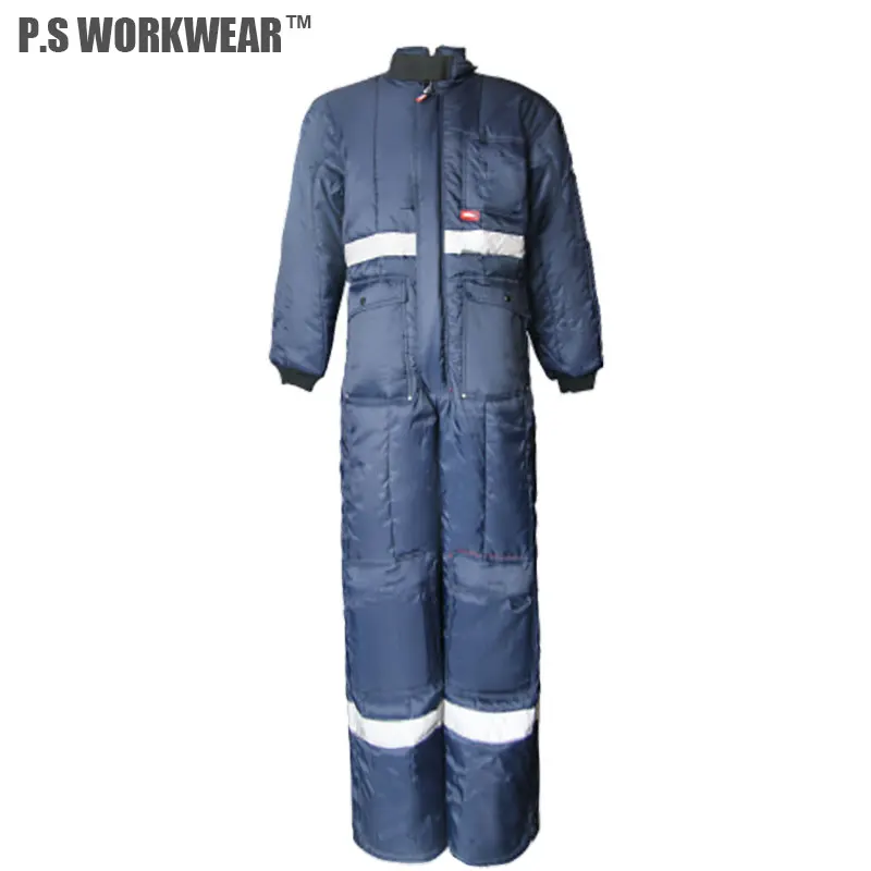 Cold Storage Coverall Thermal Workwear HiVi Multifunctional Winter Outdoor Wear Down Reflective Mens Coverall Freezer Suit