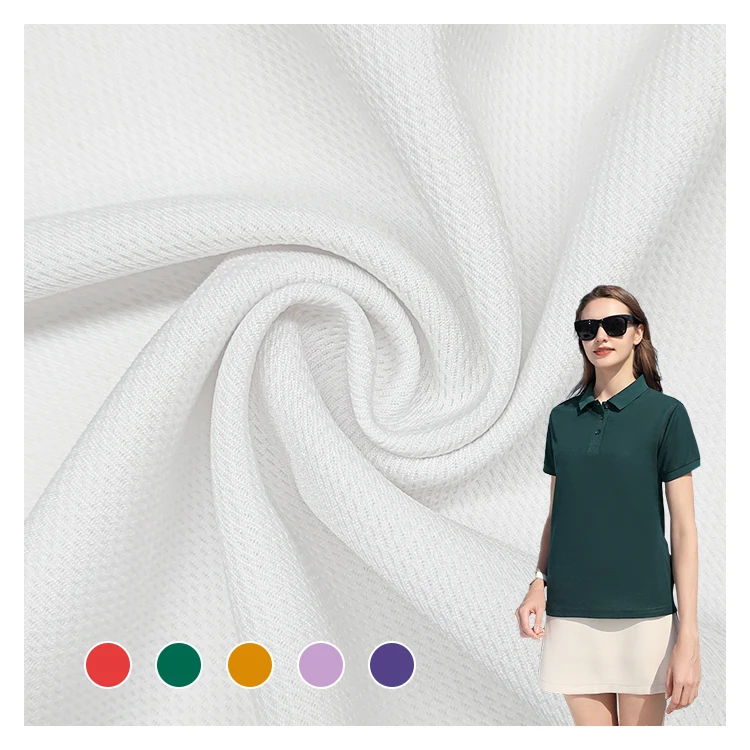 Hot Sale Solid Bird Eye Material Polyester Fabric Price Per Meter 270GSM, 100% Polyester Eyelet Mesh Fabric for Sports Wear/