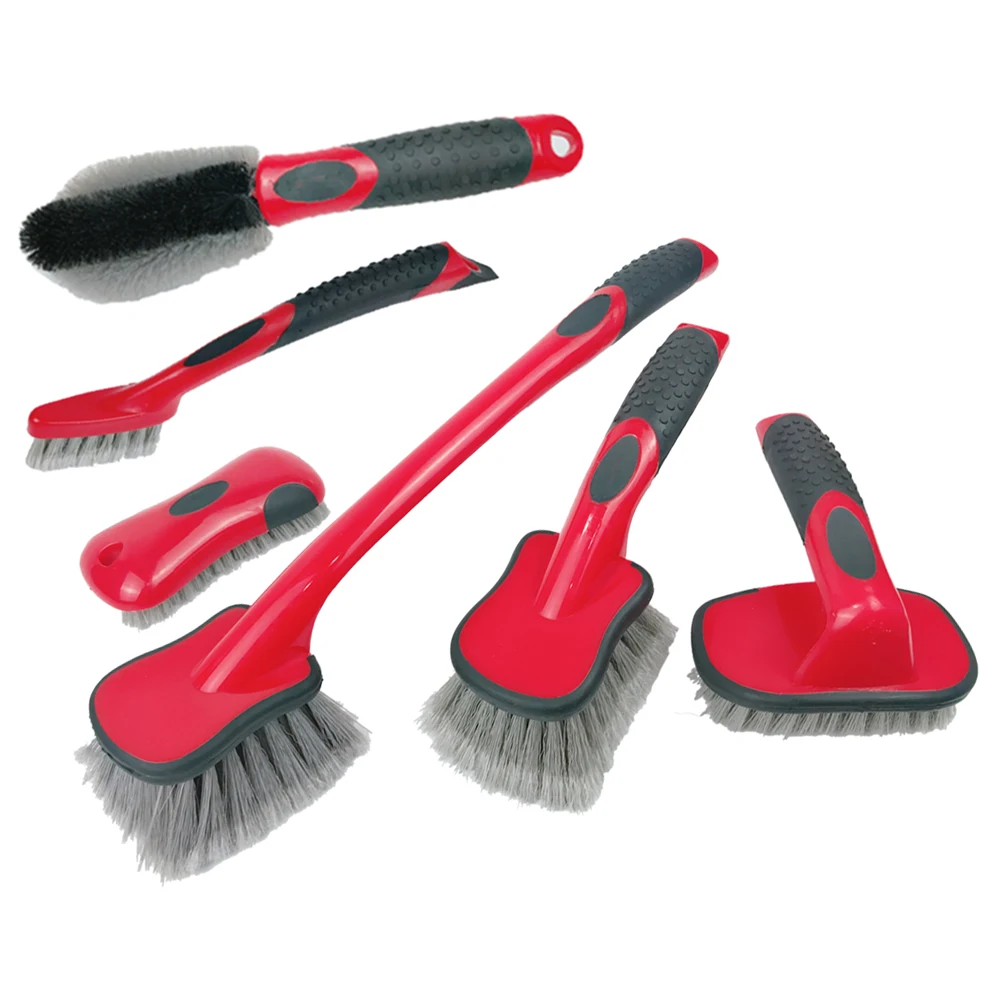 EcoClean  Customized LOGO Long Handle Car Wheel Cleaning Fender Brush