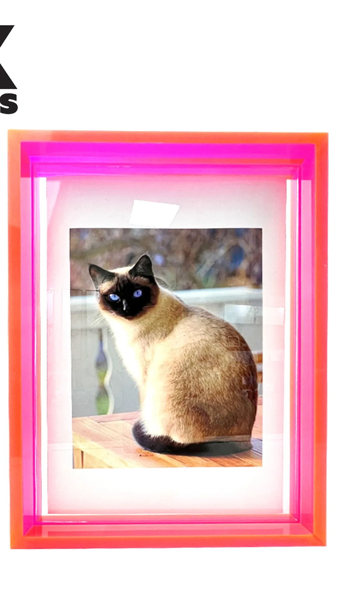 Floating Picture Frame Acrylic Neon Translucent Colorful Decorative Photo Frame For Desk Wall