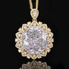 Pendentif en or blanc et diamants avec chaîne Chopin