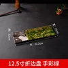 Assiette pliante de 125 pouces peinte à la main en vert