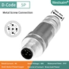 Rosca de tornillo macho M12-D-5 PG9 recta