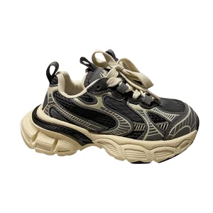 Unisex Custom Wholesale Buckled Walking Style Sports Chunky Platform Tennis Casual Kids Sports Shoes for Men