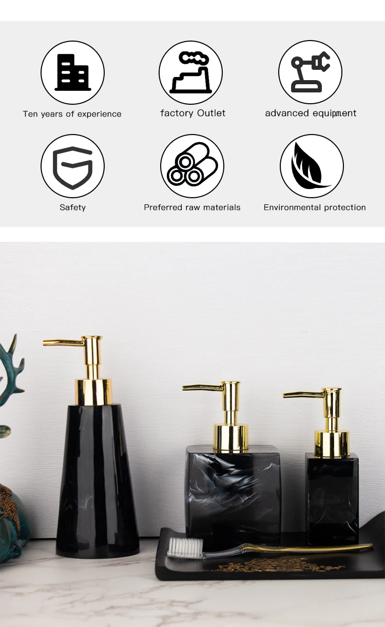 Bathroom Products Marble Look Household Luxury Hotel Resin Bathroom