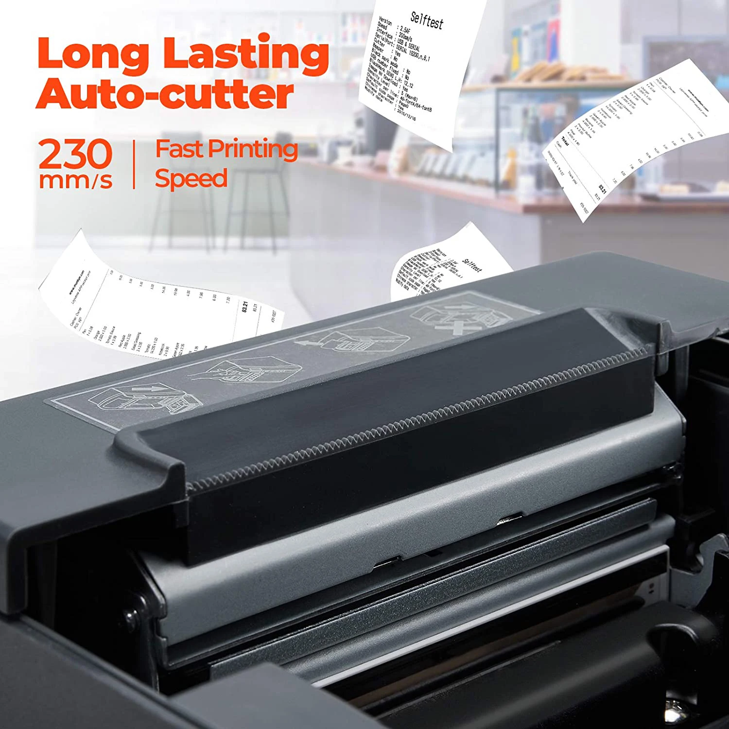 Kefar Wifi Blue Tooth Com Lan USB Port 3inches 80mm Pos Thermal Receipt Bill Printer for Kitchen Android IOS Mobile Phone