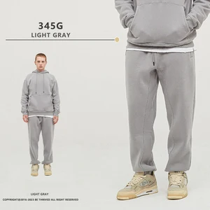 Wholesale Autumn and Winter Plaid Color Mens Ribbed Ankle Pants Casual Cotton Men's Oversized Fleece Sweat Pants and Trousers