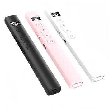 2.4G Wireless USB Rechargeable PPT Presenter with LCD Screen Display Long Battery Life Office Teaching Laser Pointer