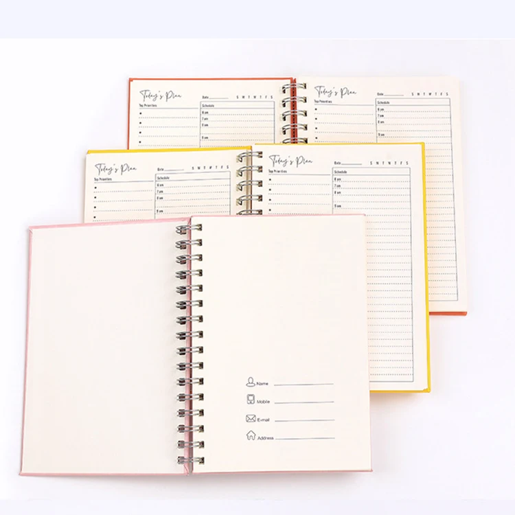 Тетрадь в твердом переплете A5 Толстая спиральная печать недорогая тетрадь для