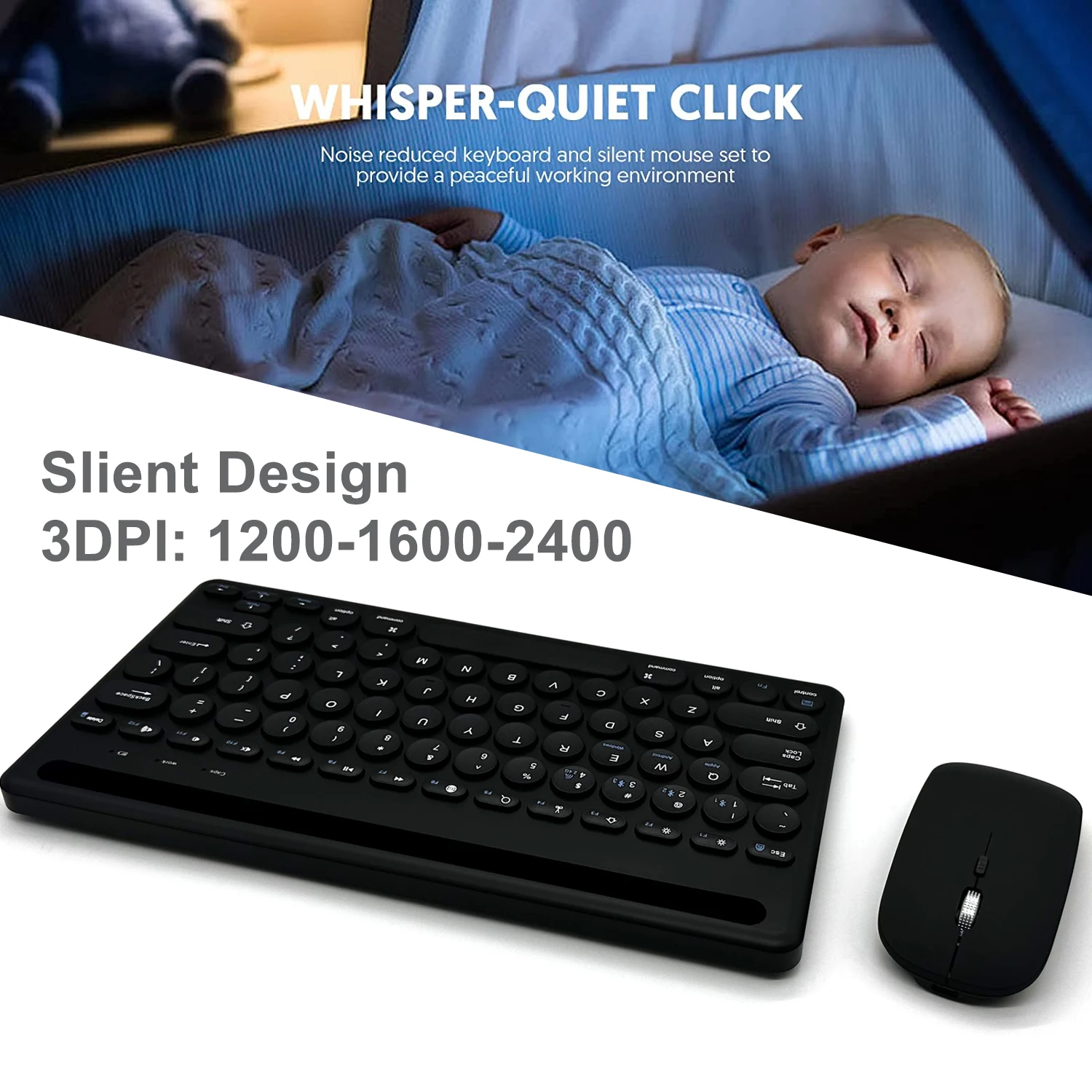 2023 New Design Cradle 4 Devices Wireless Multi Bluetooths 60 Keyboard