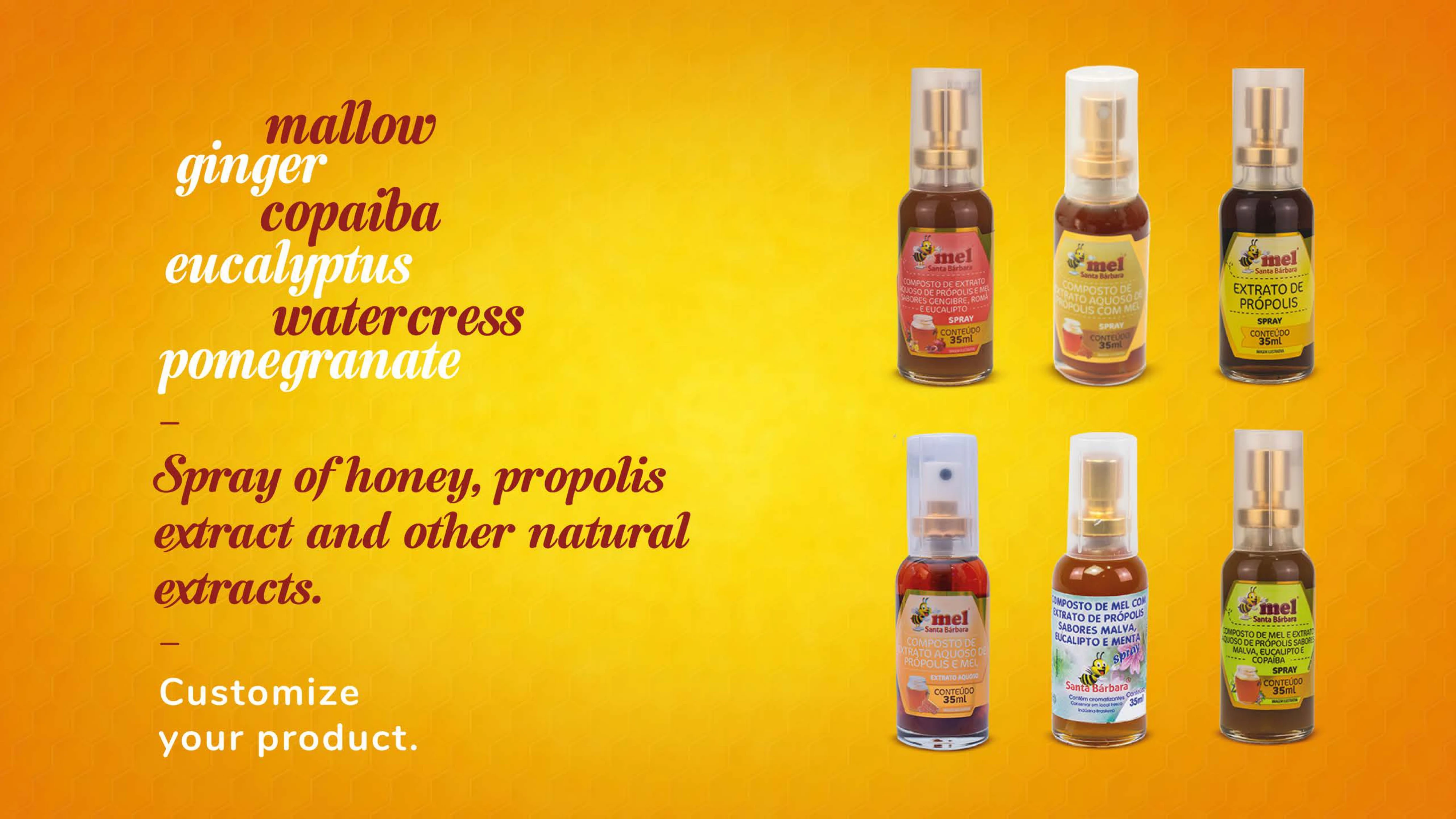 Dietary Health Supplements 35ml Premium Grade Propolis Liquid Spray Honey Propolis Extract Spray without any sugar