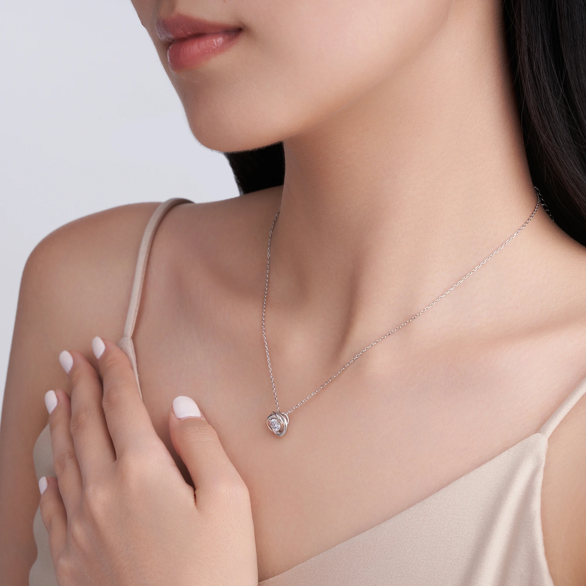 0.43 CTW Gold Plated Moissanite Pendant Necklace