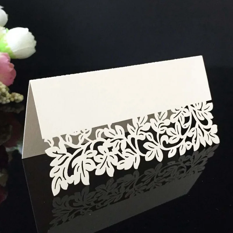 Laser Cut Waves Table Name Place Cards Wedding Party Favor Decoration 