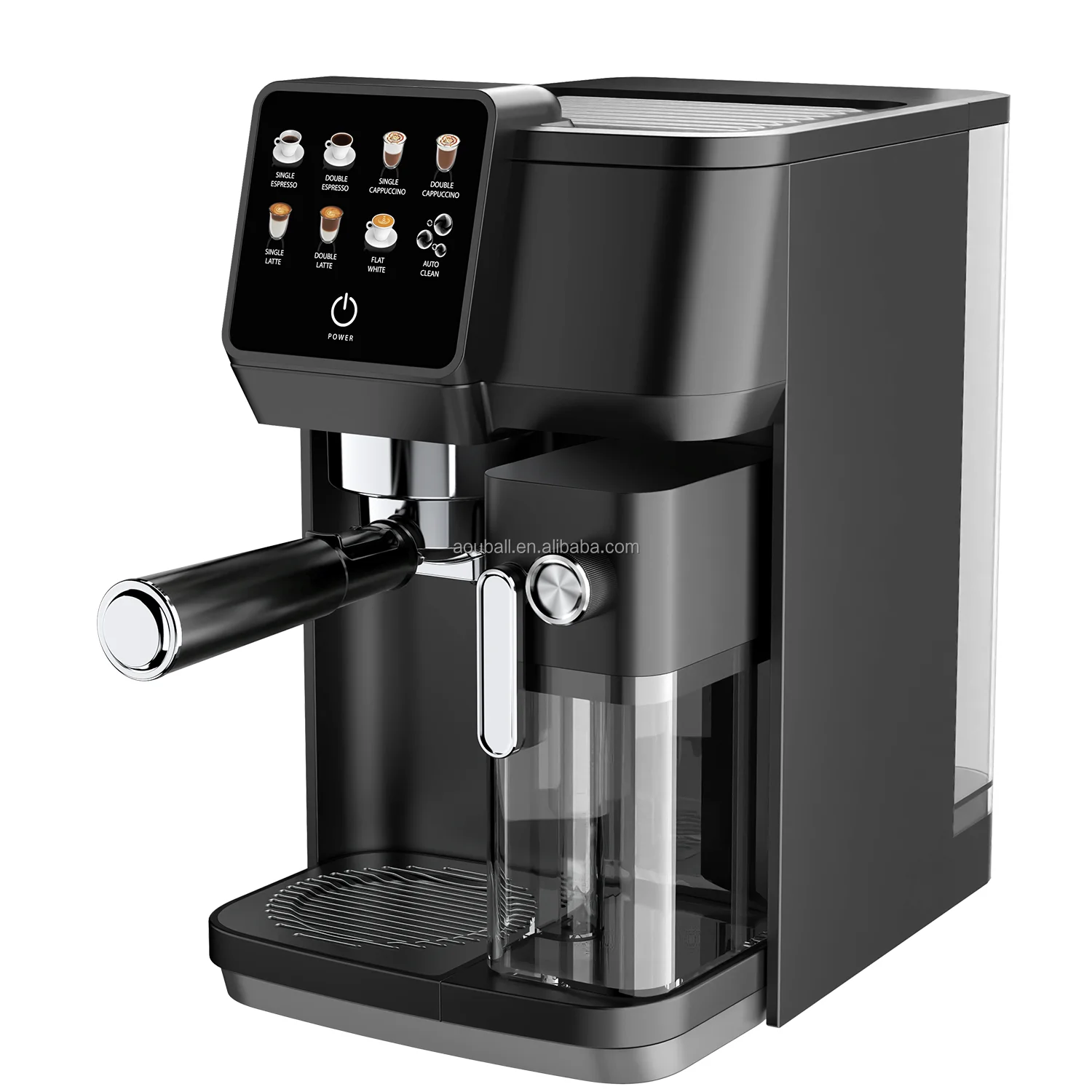 European Modern 700ml Electric Coffee Maker with High Quality Stainless Steel Milk Frother Machine Household Brewer System