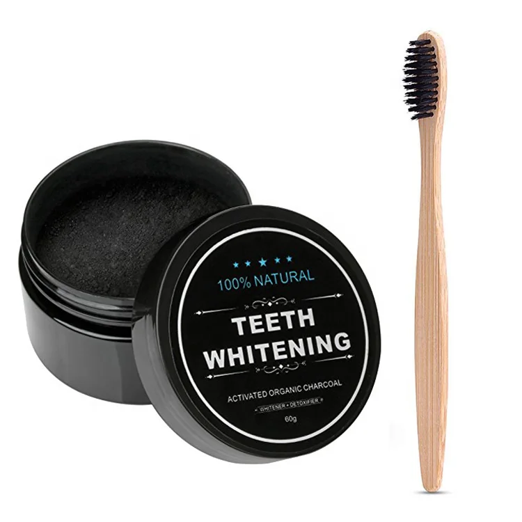 charcoal herbal teeth whitening powder