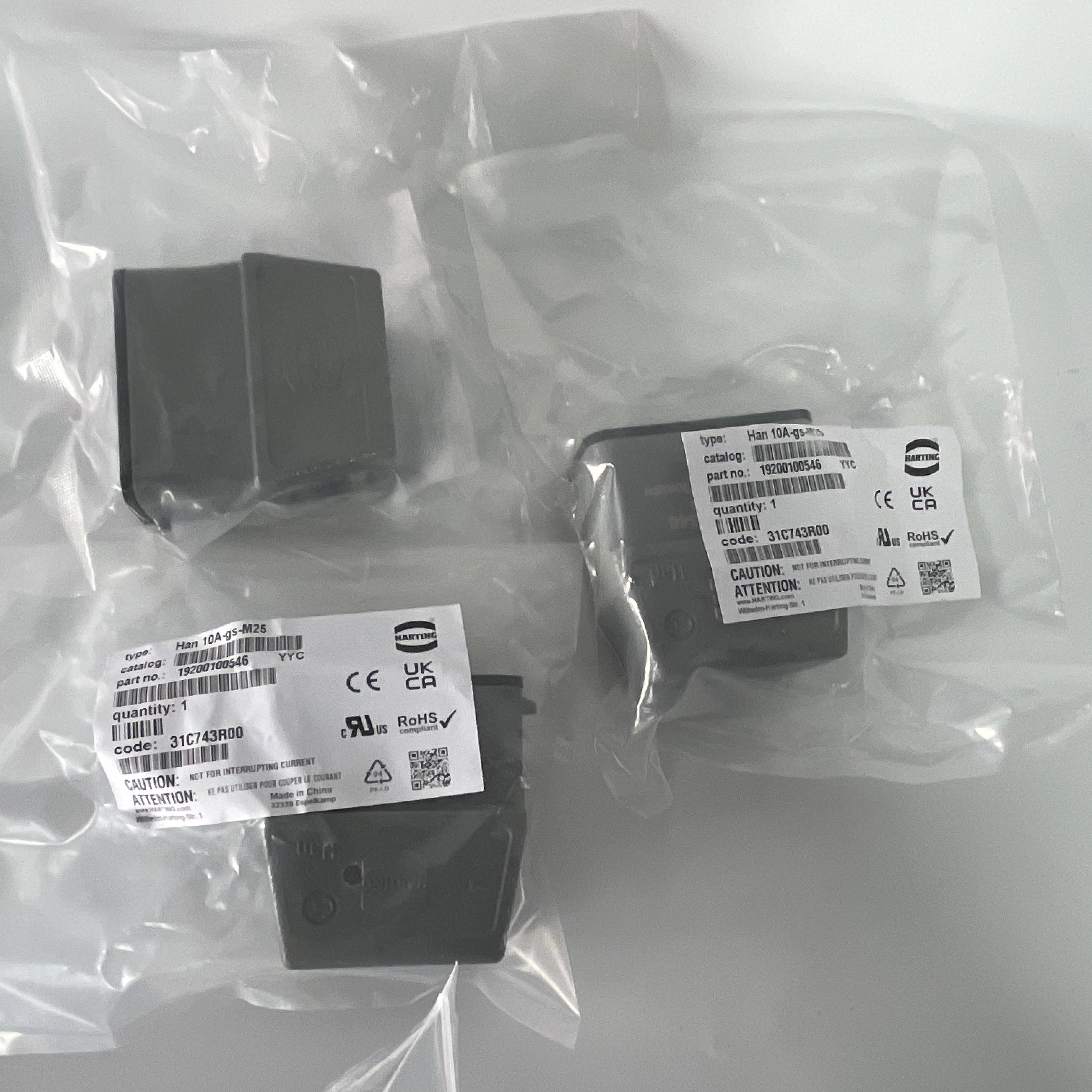 HARTING Han Connector Hood Han 10A-gs-M25 HARTING Han Connector Hood Han 10A-gs-M25