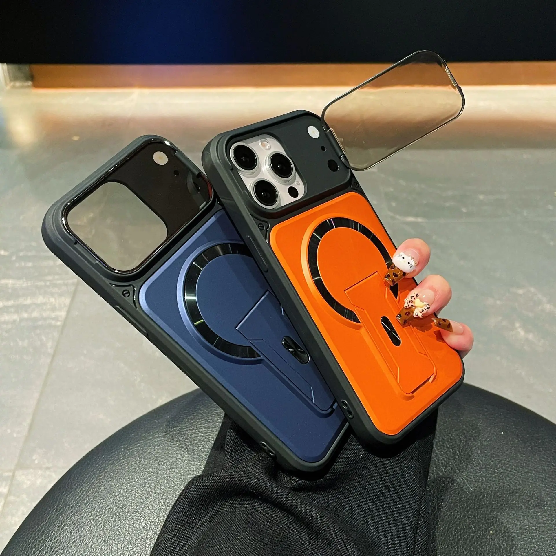 Camera Lens Protect Anti Shock Mobile Phone Case for Iphone 17 Pro Max Flip Camera Kickstand Cover