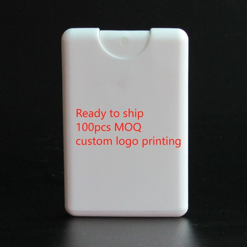 Hot Selling 20ml Plastic Credit Card Pocket Size Flat Perfume Mist Spray Bottle in Stock