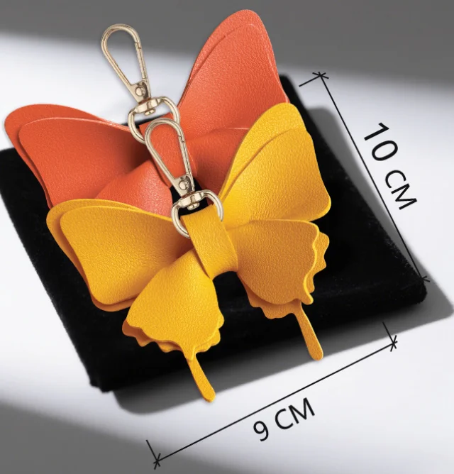 Creative Butterfly Butterfly Leather Key Holder And Keychain_voghion.com