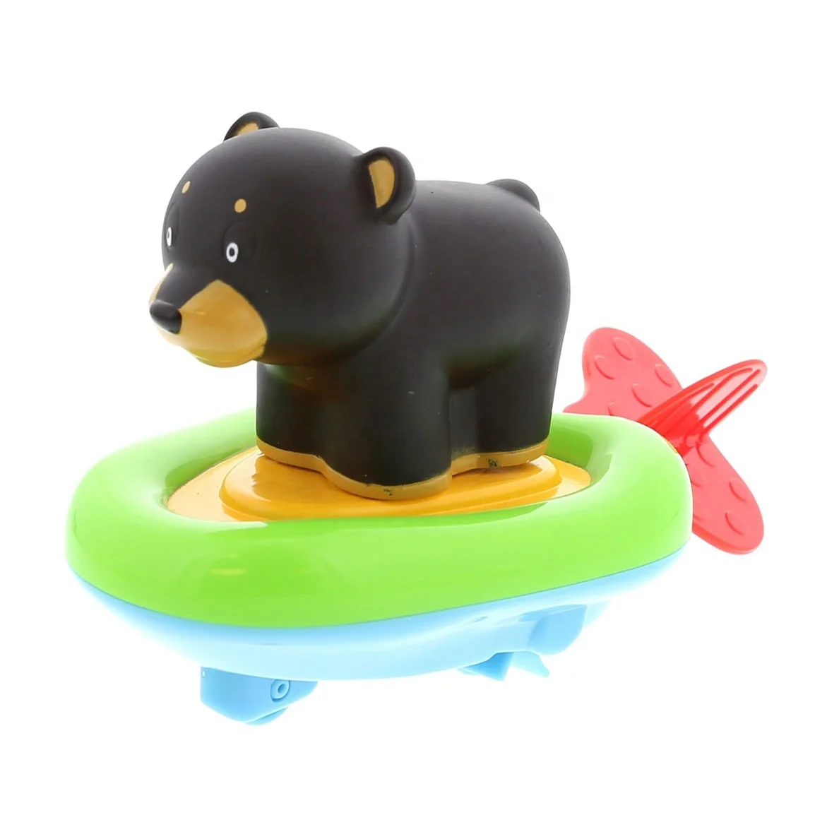 Toddler Animal Black Bear Pull String Rubber Bathtub Toy Children