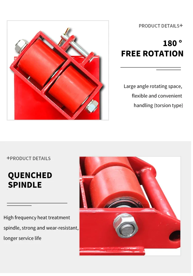 CRD-18T 180 Degree Machine Dolly Skate Roller Machinery Mover