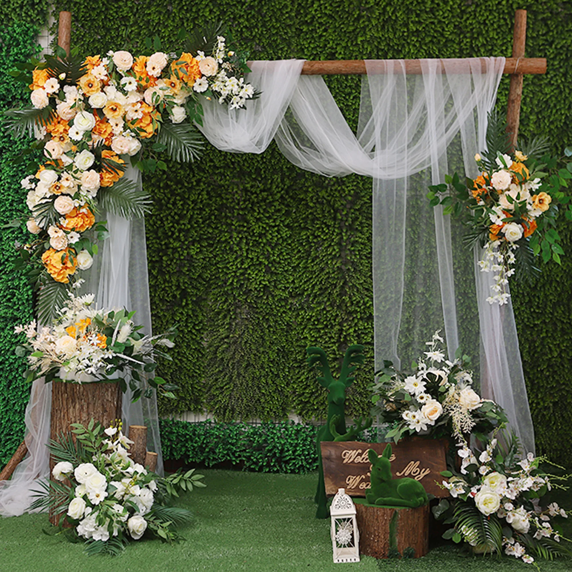 White Flower Arch Backdrop Rustic Wedding Background - Buy Wedding Studio  Background,Wedding Background Decoration,White Background Product on  