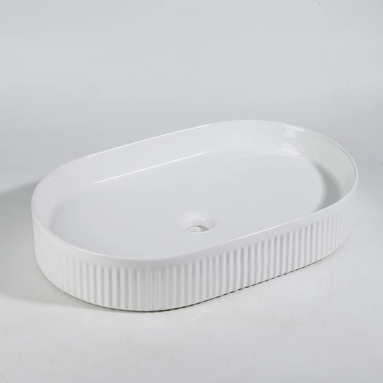Washroom Countertop Art Basin Ceramic White Color Lavabo Hand Wash Basin Bathroom Vessel Sink
