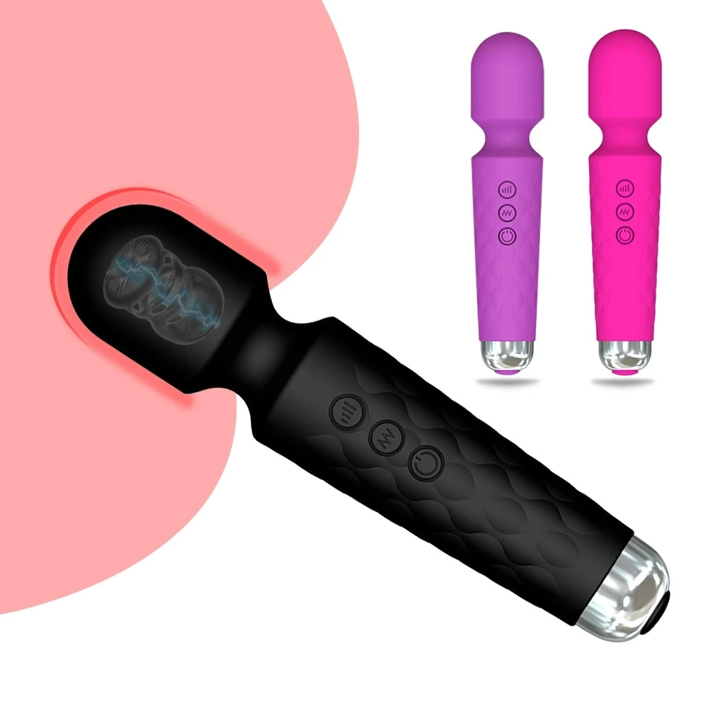 3 Color Pink Purple Black Silicone Av Wand Sex Vibrator Massager Gun Foot  Back Neck Leg Body Wand Exercise Pain Massager| Alibaba.com