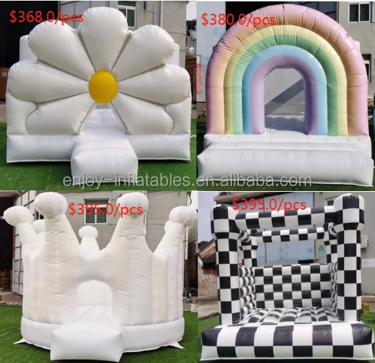 10 футов * 8 футов, 3*2,5 м, Лидер продаж, мини белый домик-батут, бассейн с шариками, маленький надувной батут-замок, дом с бассейном для детей