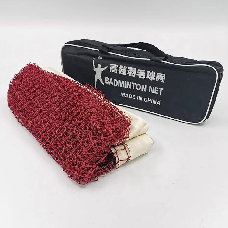 Cheap Price Polyester Thread Badminton Net Quadruple Binding with Steel Wire Badminton Net for Badminton Sport Practise