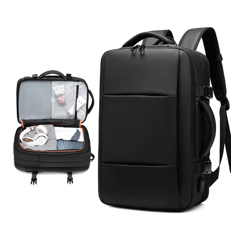 Expandable 17 Inch Laptop Backpack with USB Charging Port - Waterproof Travel Backpack for Business Trips, Casual Use & More Expandable 17 Inch Laptop Backpack with USB Charging Port - Waterproof Travel Backpack for Business Trips, Casual Use & More