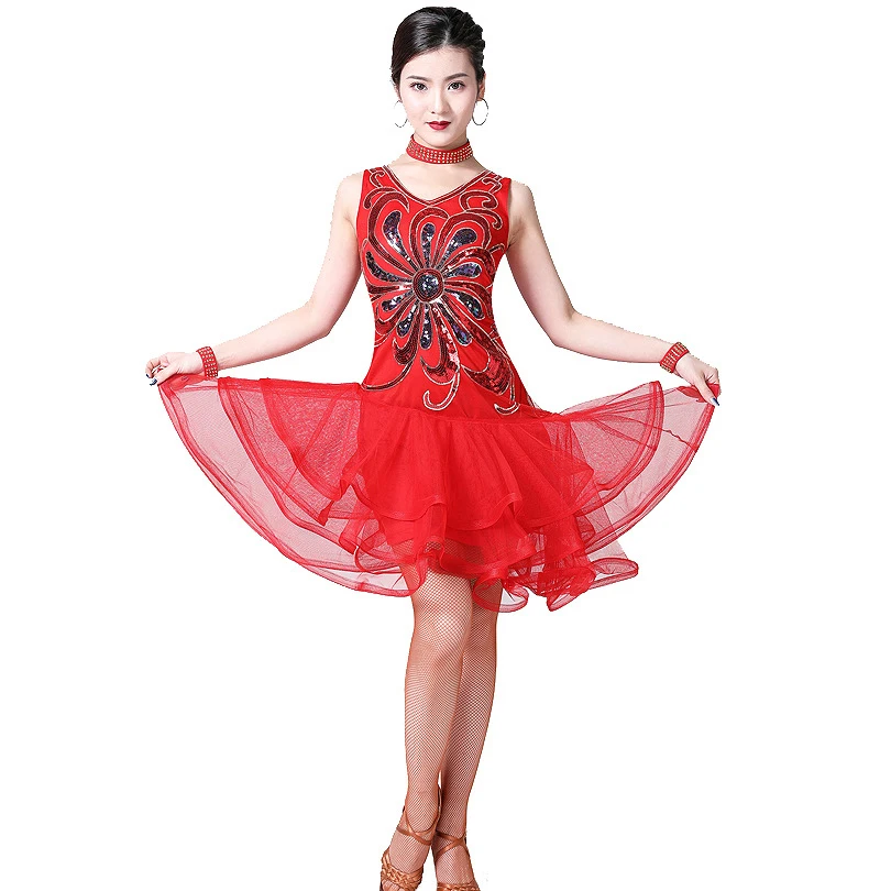 womens sequin tutu dress Wholesale Dance Tutu Dresses for women Dance training Dresses for women Latin Dance dress for women Tutu dress for women dancewear equin dress for