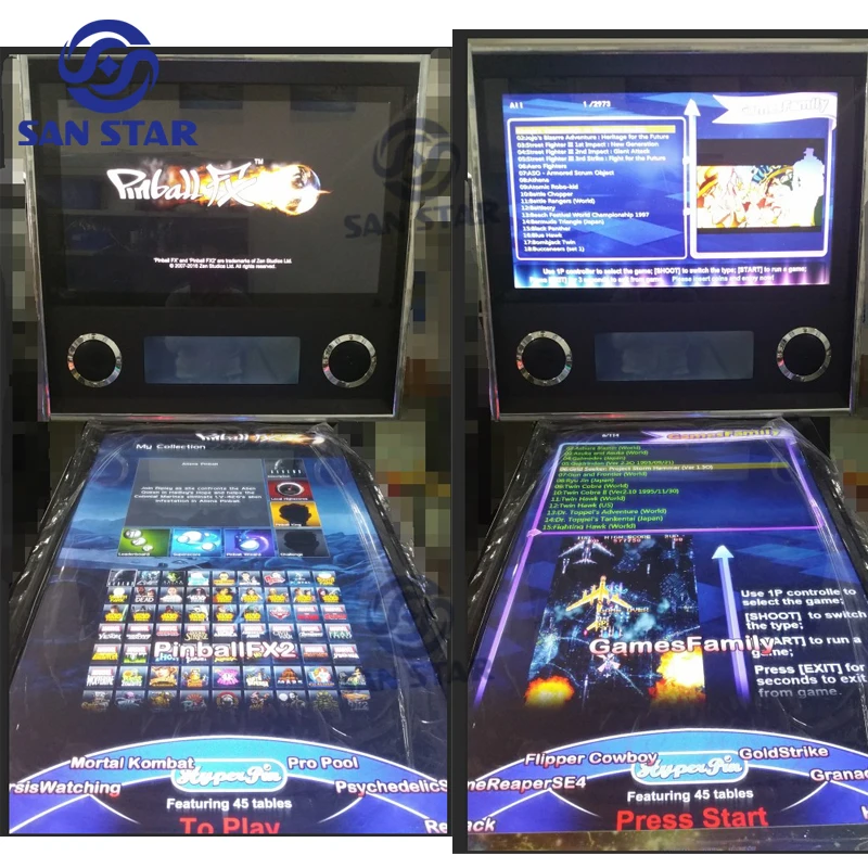 Flipperautomat Bouncing Ball Automatic Flipper Classic Digital Virtual 4k 49 Inch Screen Gumball Pinball Machine Mechanical