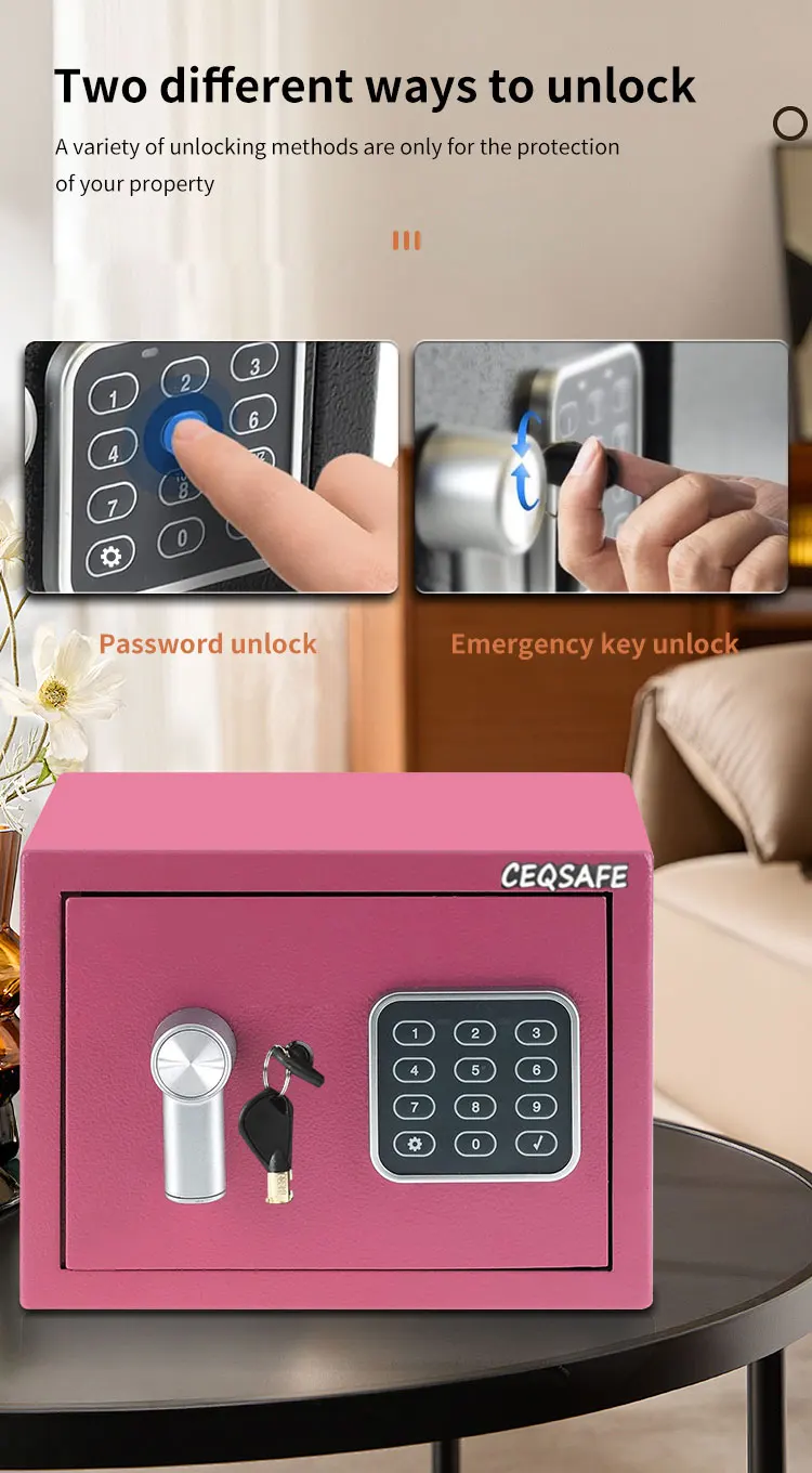 CEQSAFE High Quality Mini Safe Box Portable Small Money Safes 17E Safe Box details