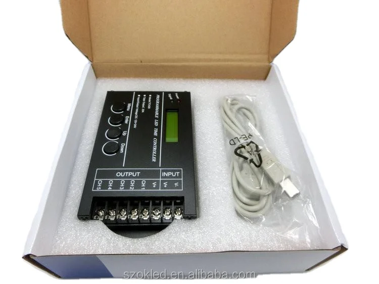 TC421 WiFi-RGB-LED-Controller – 5 Kanäle, 4A/Kanal, 12–24V, Timer & App-Steuerung, Für Pflanzenlampen & Werbung