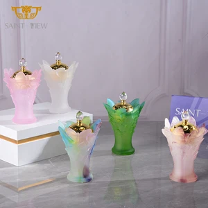 SAINT-VIEW H14cm Eid Ramadan Crystal Rose Mini Bakhoor Mubkhar Incense Burner for Event Giveaways