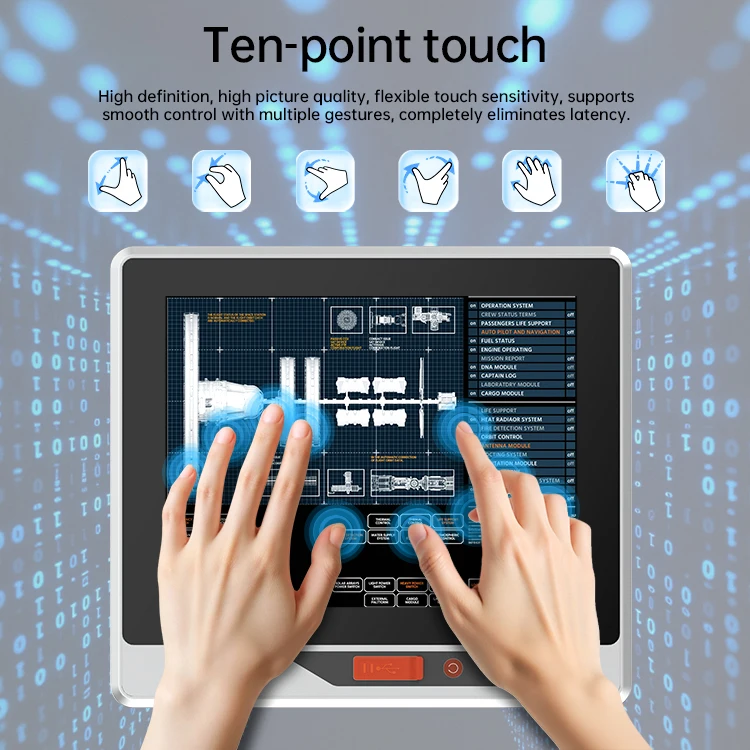 17 Inch Touch Panel PC Industrial All in One Computer with Intel N100 VESA Mount for Automation