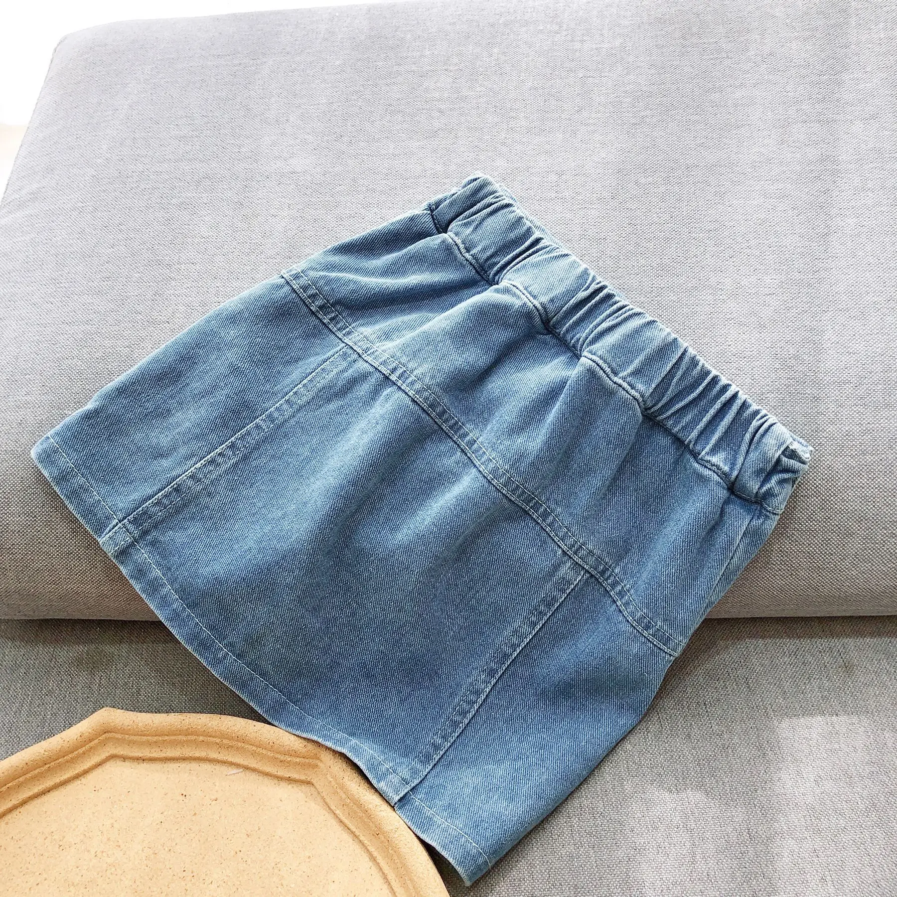 Spring Letter Jeans Jacket With Skirt 2pcs Autumn Children Cowboy Set Blue Denim Clothing Girls Outfits High Fashion Clothes