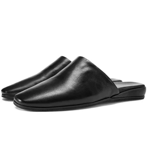 2026 Men Outdoor Half Slippers Business Dress Slip-On Casual Genuine Leather Shoes Wholesale