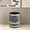 Langage des fleurs de minuit (bague en acier inoxydable)