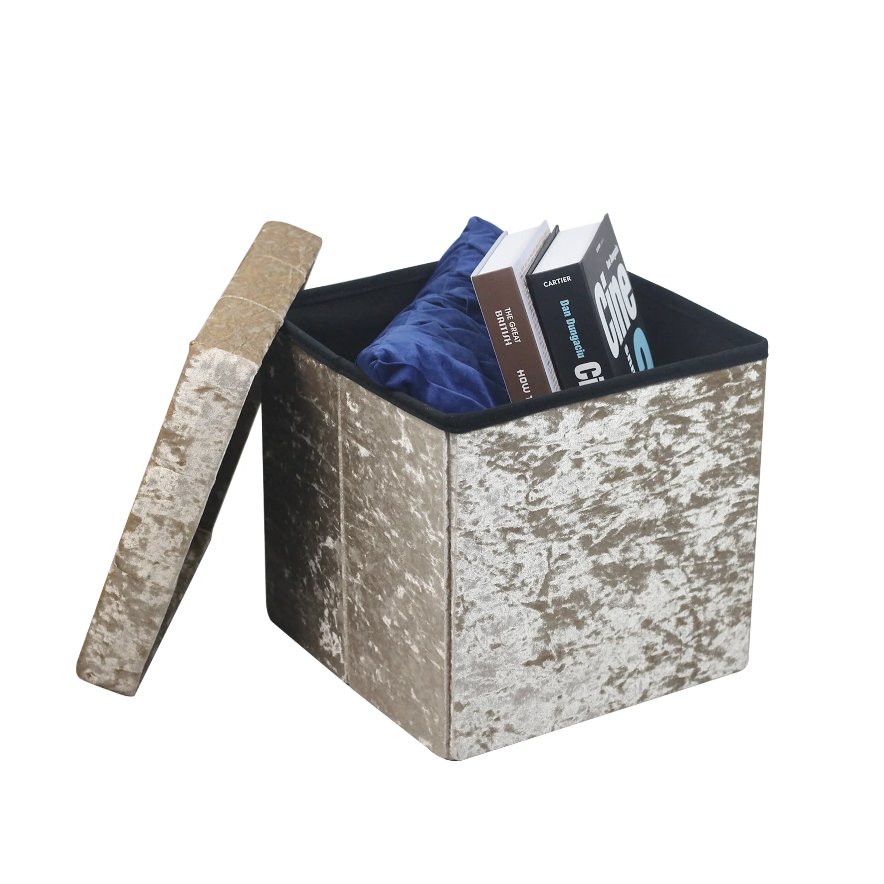 Складная коробка складной оттоманка с чехлом подставкой сиденьем