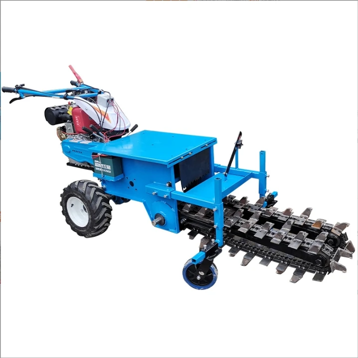 Chain Hand Trenching Machine Hydraulic Small Agricultural ...