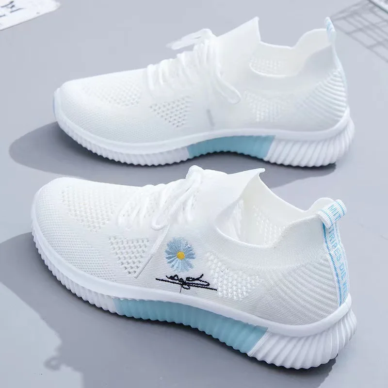 Wholesale Casual Shoes Ladies Flat Shoes Female Sport Shoes White Running  Sneakers New Arrivals Cheap Fashion for Women