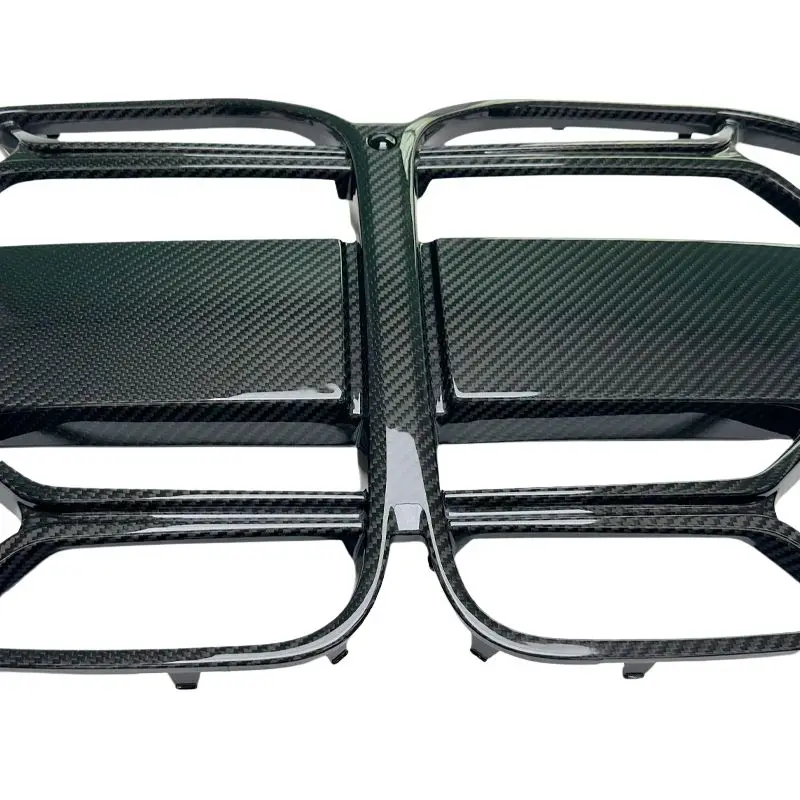 product tiypeor carbon fiber front bumper grille with acc for bmw 4 series g22 csl style front bumper double kidney center grill frame-8