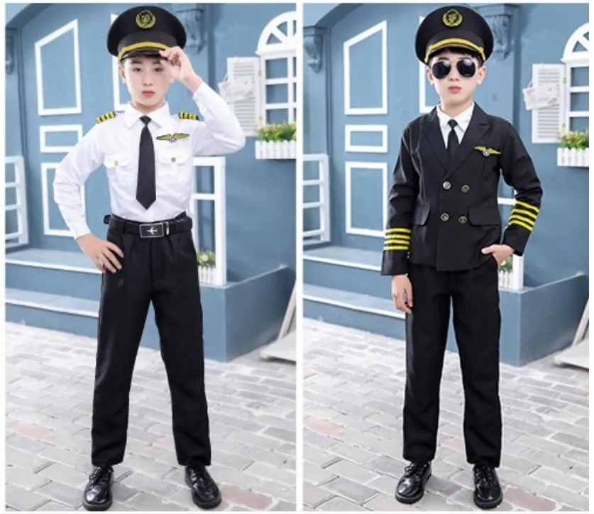 Design Cosplay Kids Airline Pilot Uniform For Performance Pilot Uniform ...