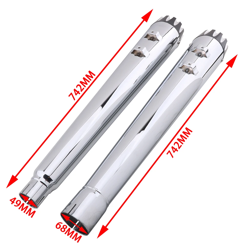 JFG 2017-UP универсальная выхлопная труба с двойным выходом для туристических моделей бакеров комодов ROAD KING ELECTRA GLIDE