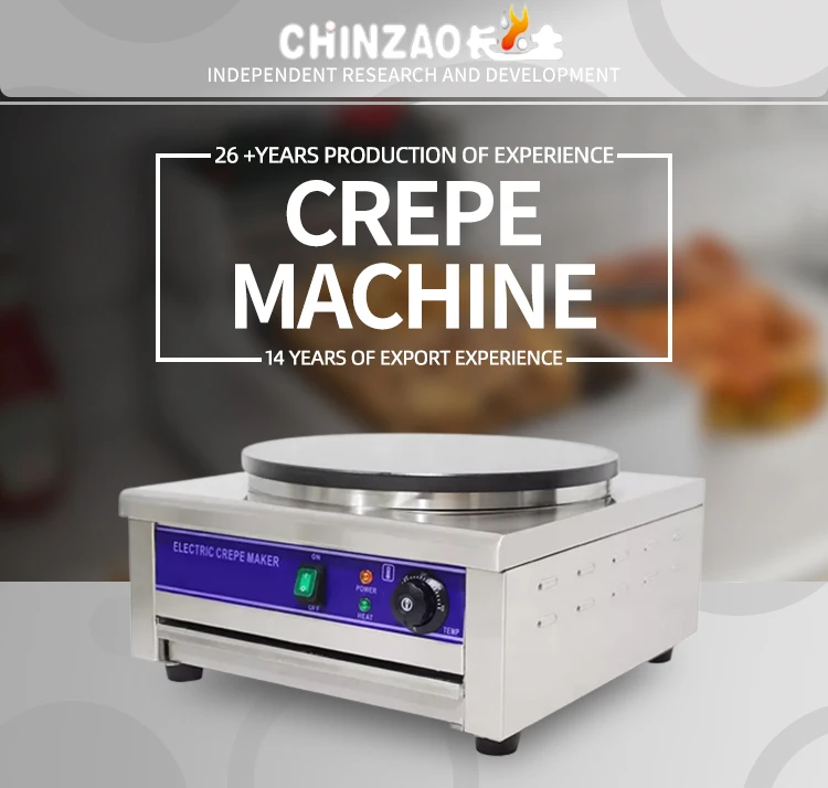 Stainless Steel Baking Equipment Double Hot Plate Automatic Crepe Maker Electric Crepe Making