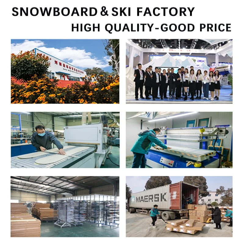 STEPSNOW Customized Design Winter Sport Equipment Set Personalized Ski Bindings Boots Wood Construction Wholesale