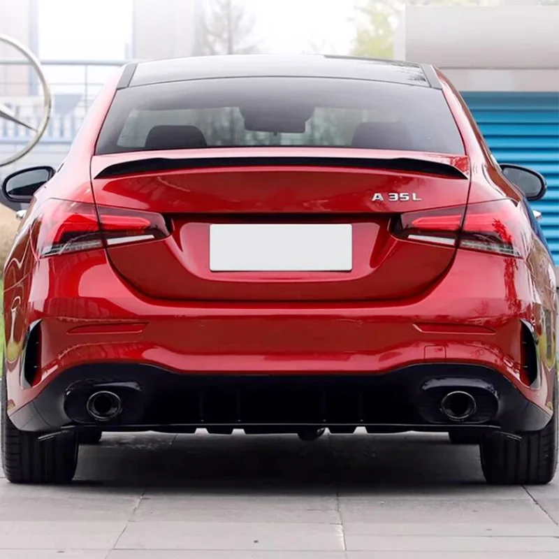 Spoiler Posteriore In ABS Per Mercedes Classe A W177 (A180, A200, A220, A250, A45, A35) 2019-2021, Bianco/nero/carbonio